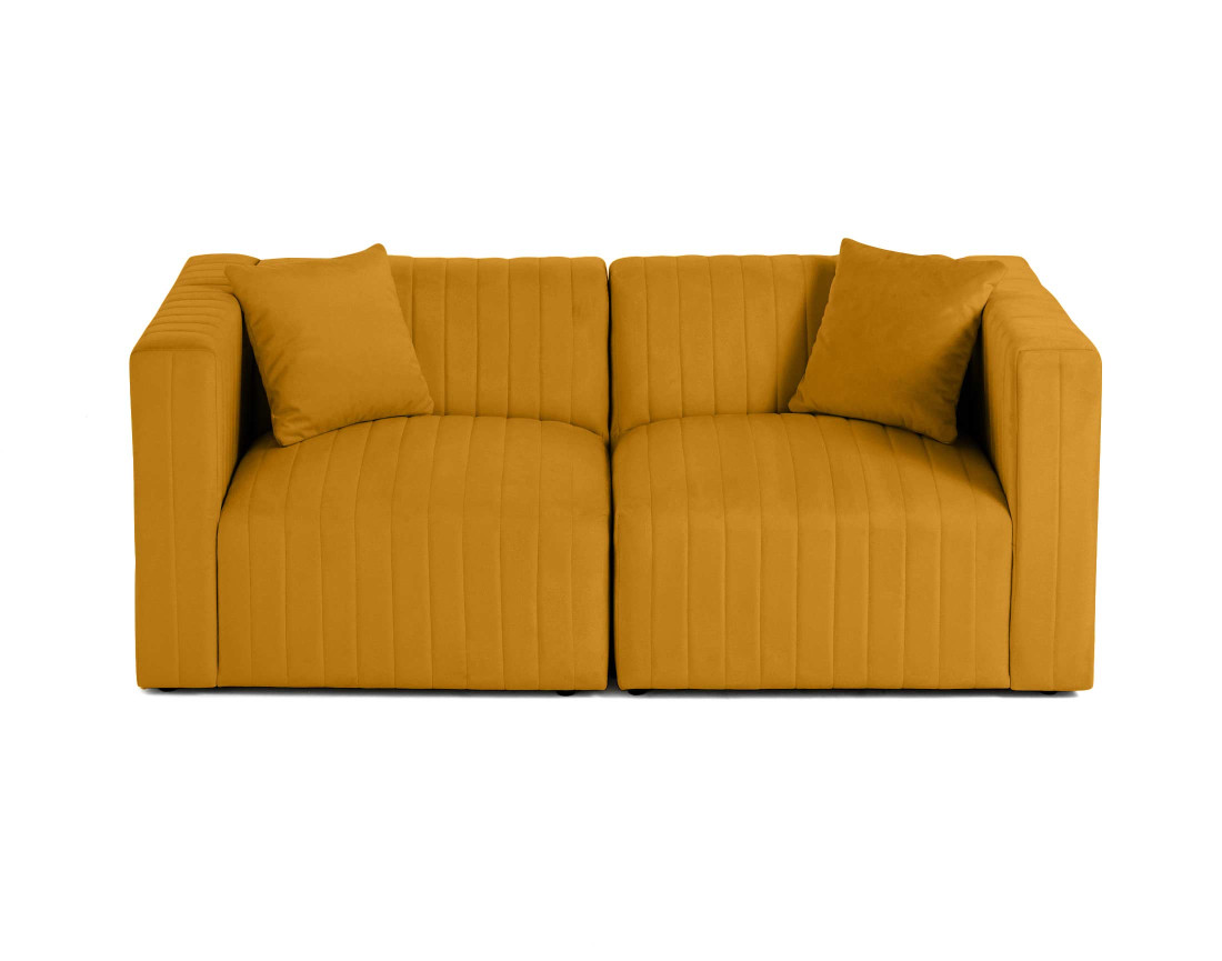 Canapé modulable 2 places en velours Nova