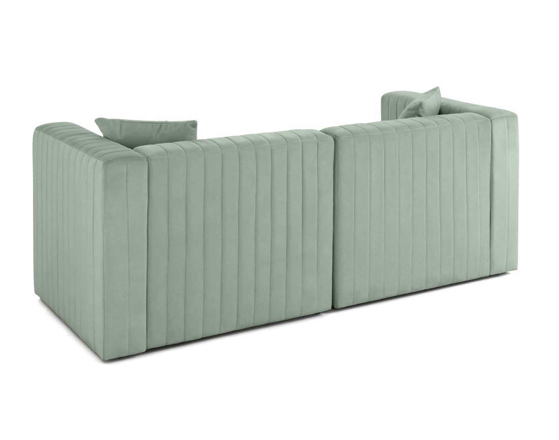 Canapé modulable 2 places en velours Nova