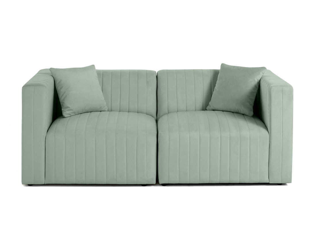 Canapé modulable 2 places en velours Nova