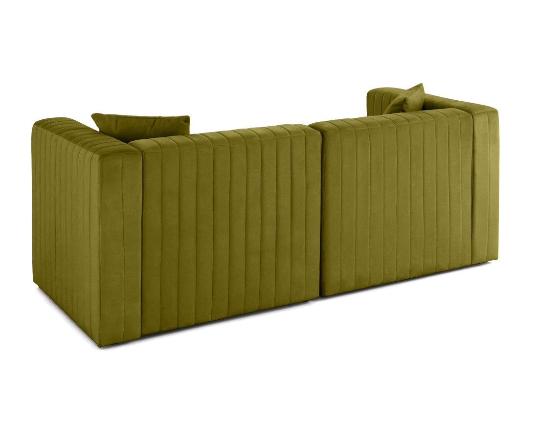 Canapé modulable 2 places en velours Nova