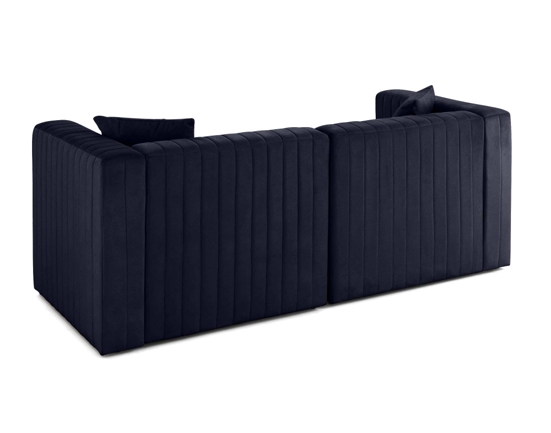 Canapé modulable 2 places en velours Nova