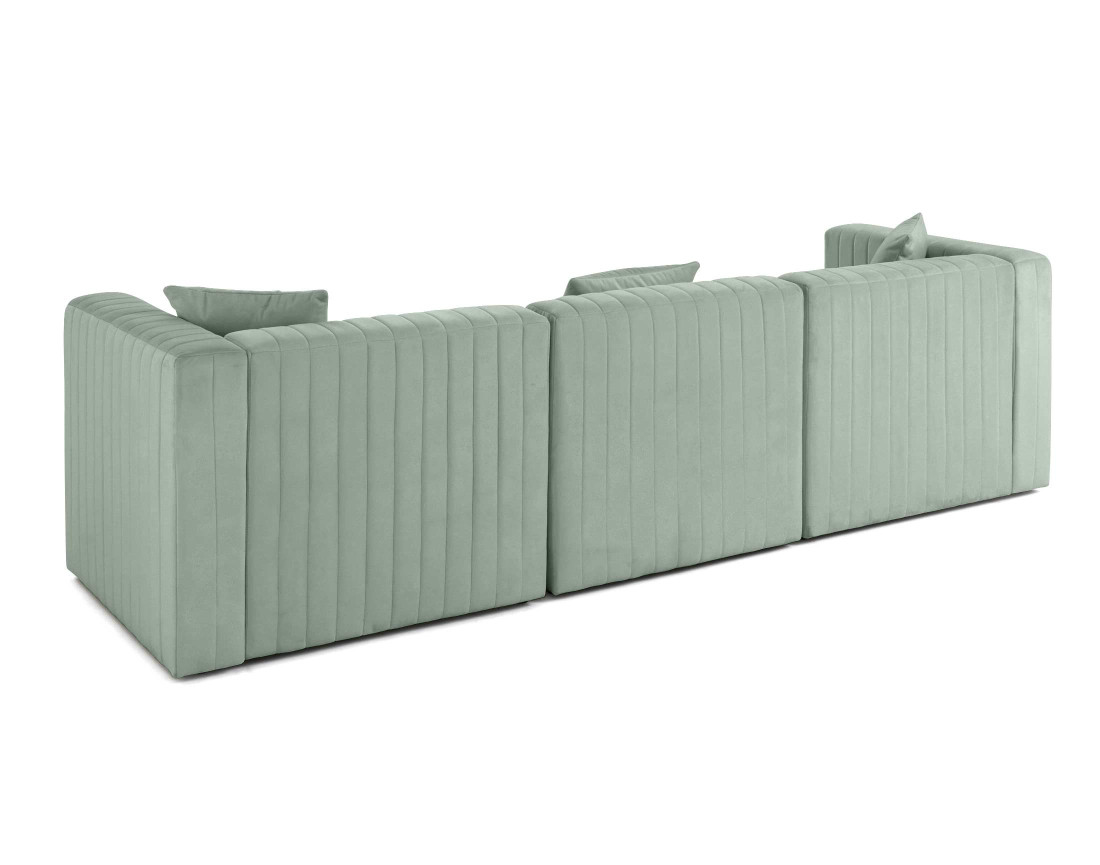 Canapé modulable 3 places en velours Nova Canapé modulable 3 places en velours Nova