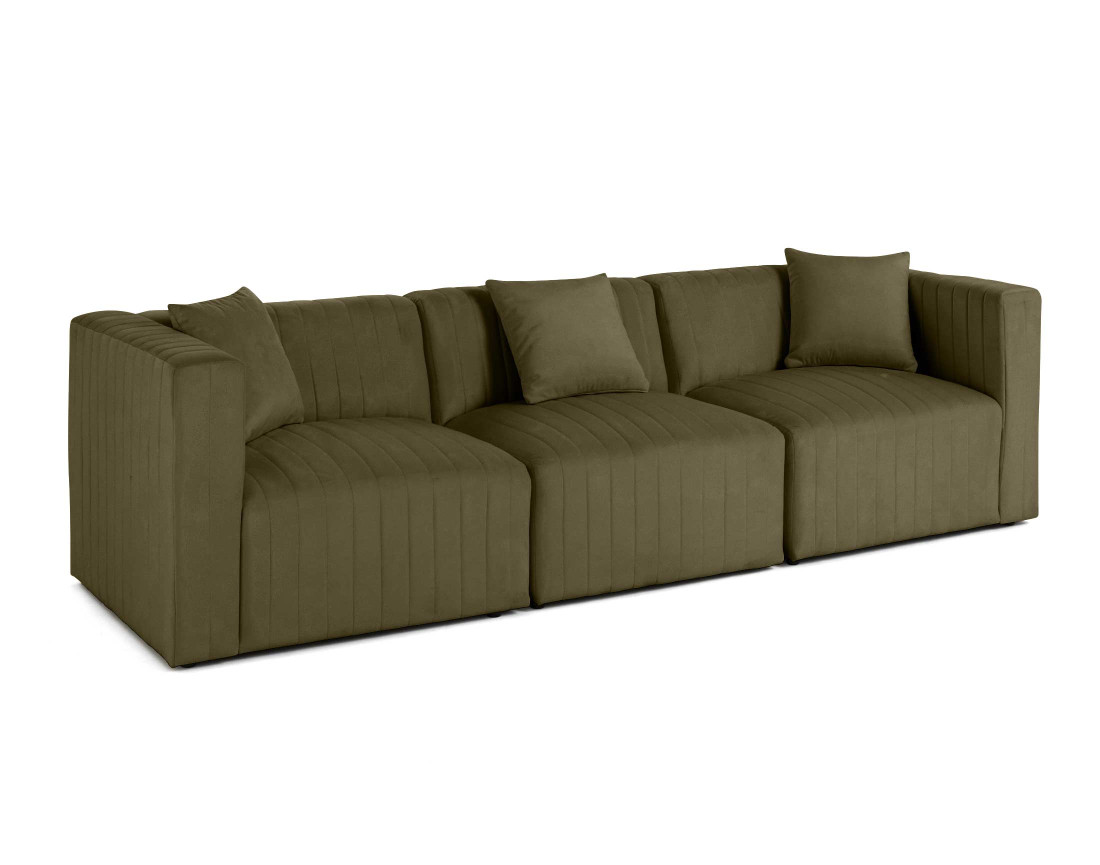 Canapé modulable 3 places en velours Nova