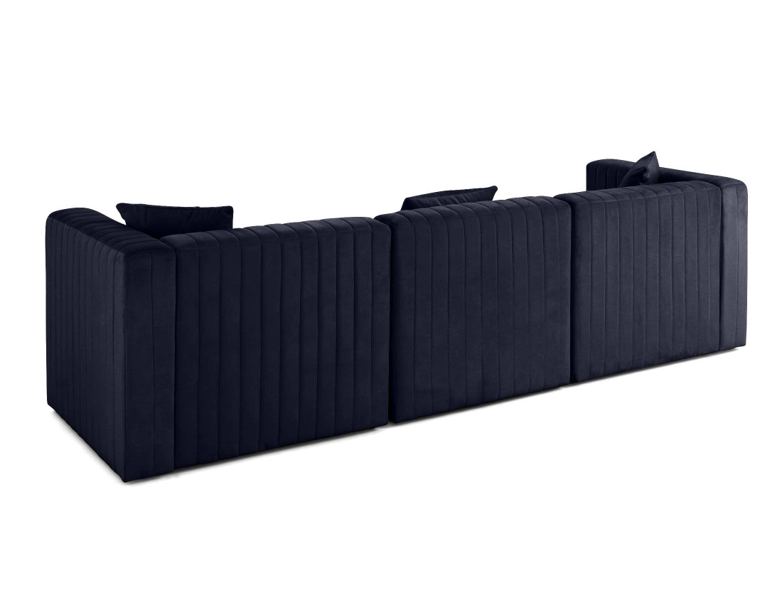 Canapé modulable 3 places en velours Nova