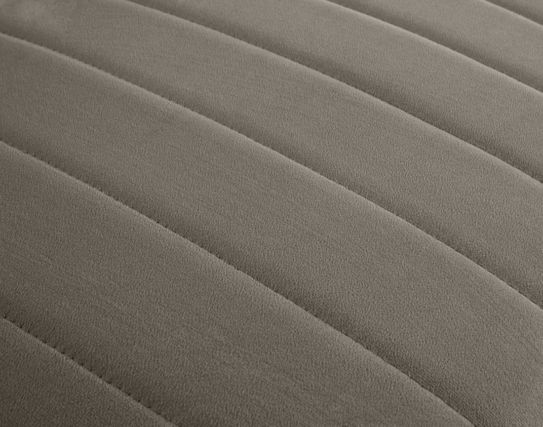 Canapé modulable d'angle droit 5 places avec pouf d'appoint en velours Nova Canapé modulable d'angle droit 5 places avec pouf d'appoint en velours Nova