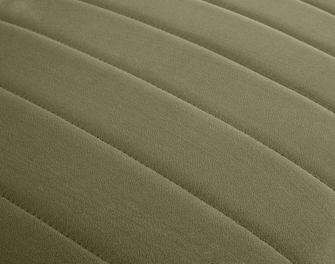 Canapé modulable d'angle droit 5 places avec pouf d'appoint en velours Nova