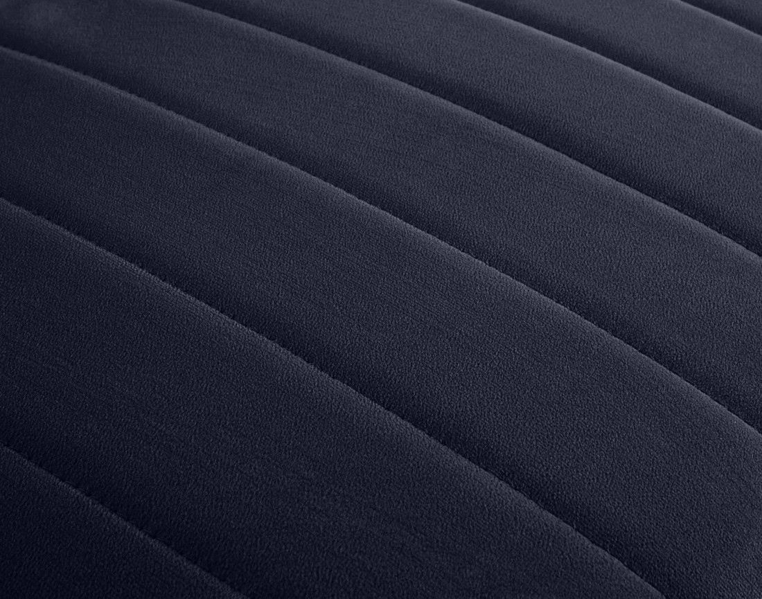 Canapé modulable d'angle droit 5 places avec pouf d'appoint en velours Nova
