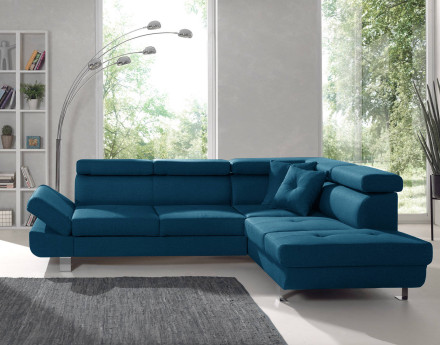 Lisbona - Canapé d'angle droit convertible - L 252 x P 190cm