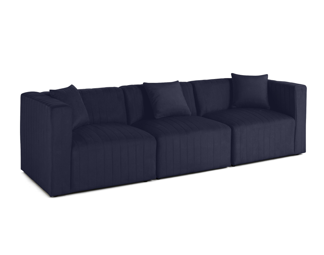 Canapé modulable 3 places en velours Nova
