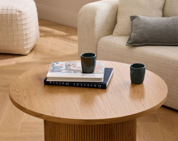 Table basse ronde en bois 80 cm Oliva