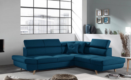 Linea - Canapé d'angle droit convertible scandinave - L 252 x P 190cm Linea - Canapé d'angle droit convertible scandinave - L 252 x P 190cm