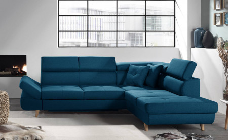 Linea - Canapé d'angle droit convertible scandinave - L 252 x P 190cm Linea - Canapé d'angle droit convertible scandinave - L 252 x P 190cm