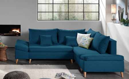 Rosa - Canapé d'angle scandinave droite convertible avec rangement - 258x196x85cm Rosa - Canapé d'angle scandinave droite convertible avec rangement - 258x196x85cm