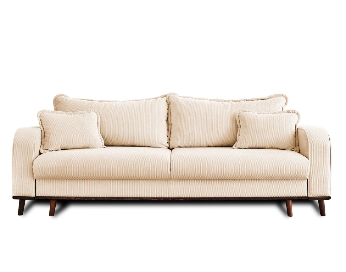 Canapé 3 places - convertible avec coffre en velours côtelé Albane Canapé 3 places - convertible avec coffre en velours côtelé Albane