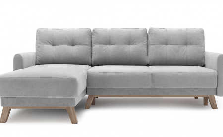 BOBOCHIC BALIO - Canapé d'angle en tissu convertible avec coffre 4 places - Gauche BOBOCHIC BALIO - Canapé d'angle en tissu convertible avec coffre 4 places - Gauche