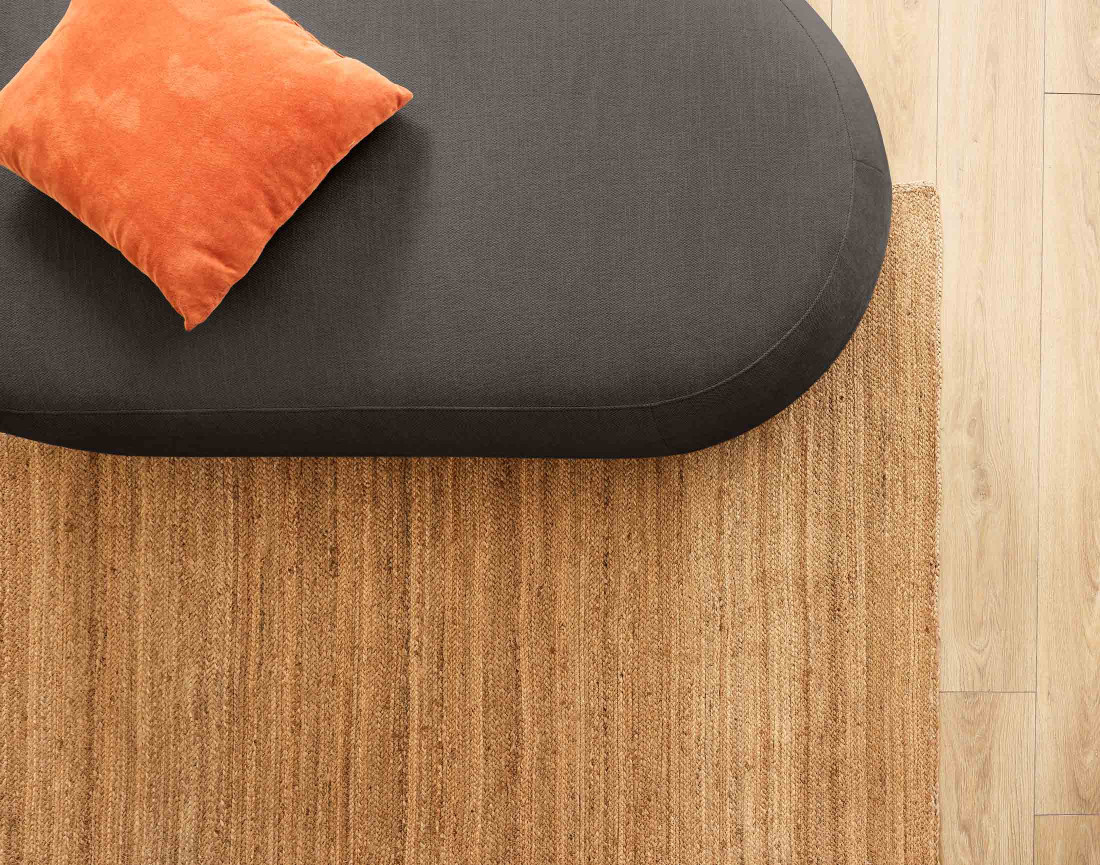 Santorini - pouf modulable en tissu texturé