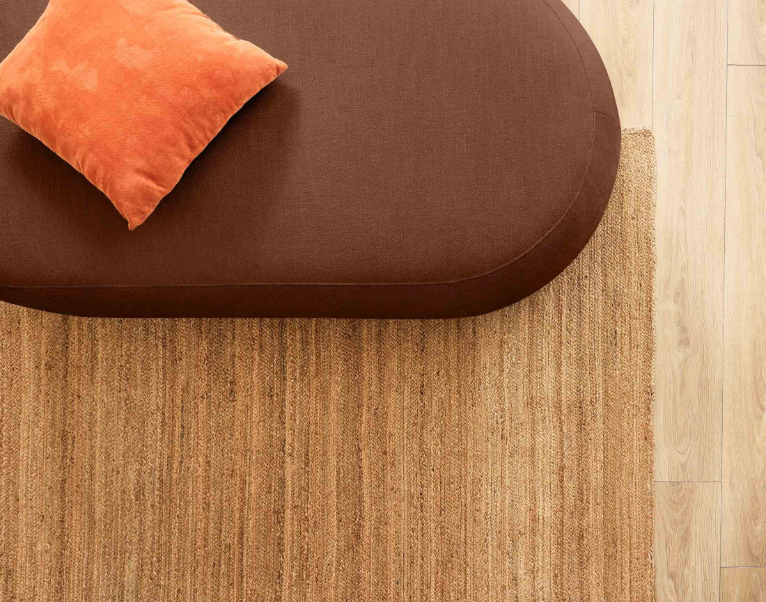 Santorini - pouf modulable en tissu texturé