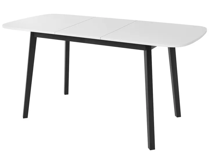 Table à manger extensible blanc et noir 130 à 170 cm Magov