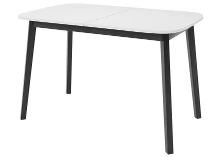 Table à manger extensible blanc et noir 130 à 170 cm Magov