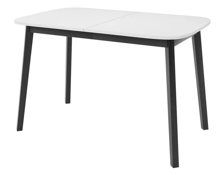 Table à manger extensible blanc et noir 130 à 170 cm Magov