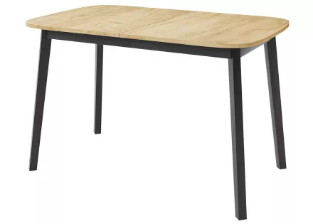 Table à manger extensible bois et noir 130 à 170 cm Magov