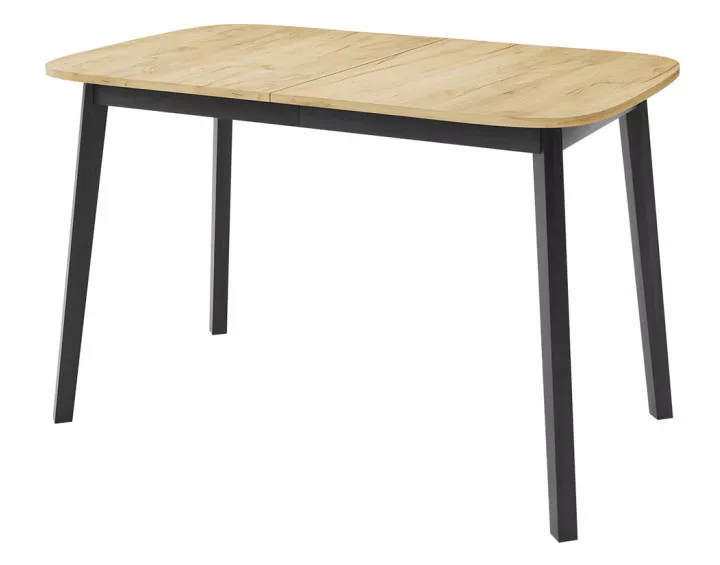 Table à manger extensible bois et noir 130 à 170 cm Magov