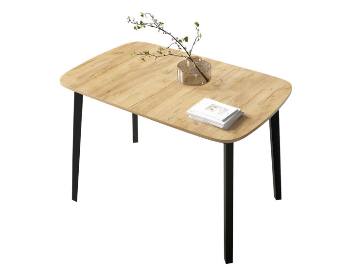 Table à manger extensible bois et noir 130 à 170 cm Magov