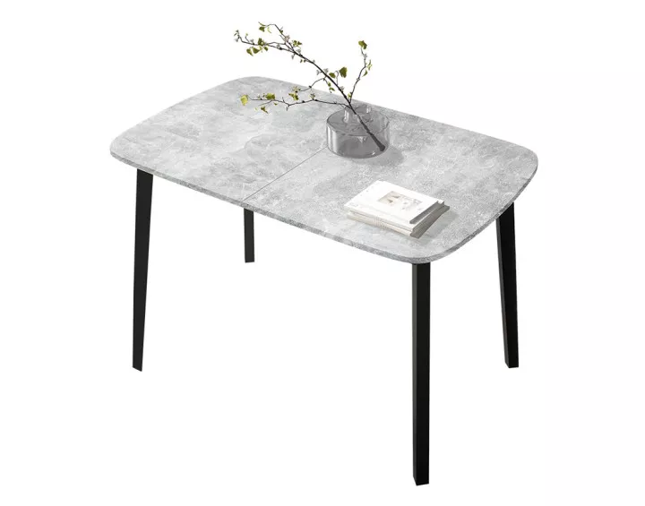 Table à manger extensible gris et noir 130 à 170 cm Magov