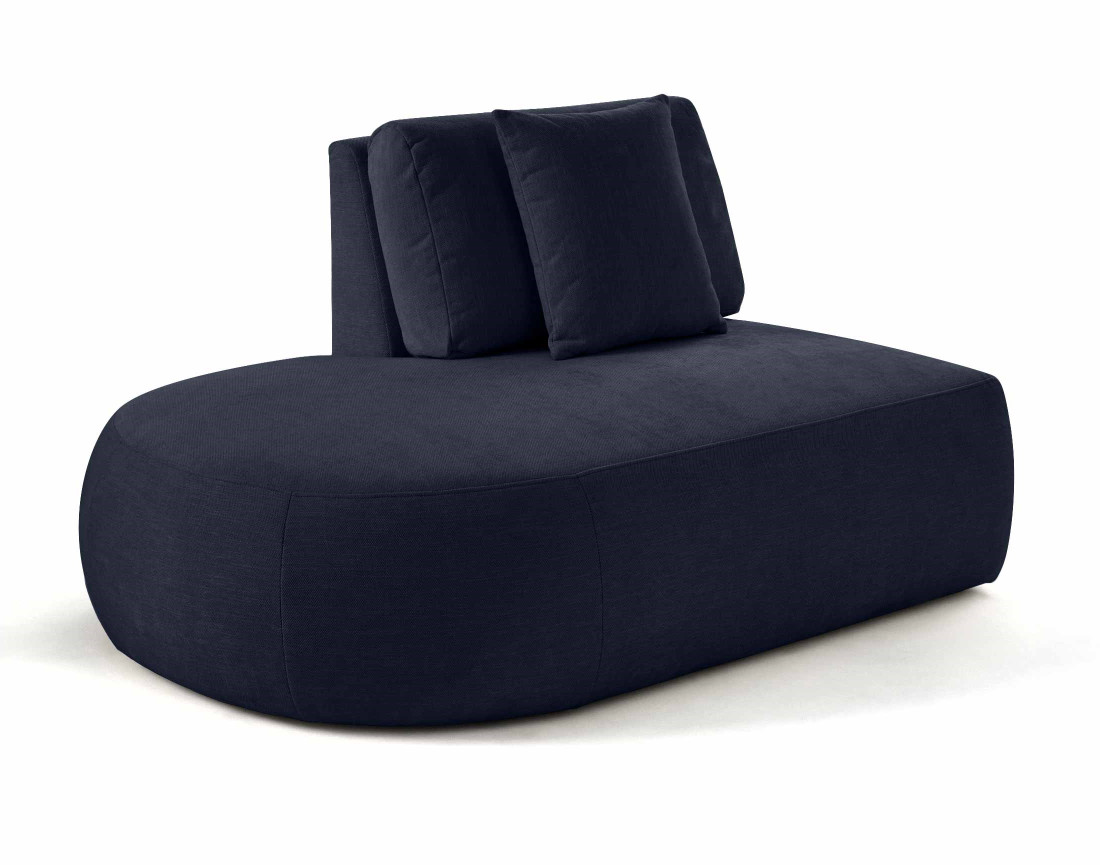 Module d'assise gauche en tissu texturé - Santorini