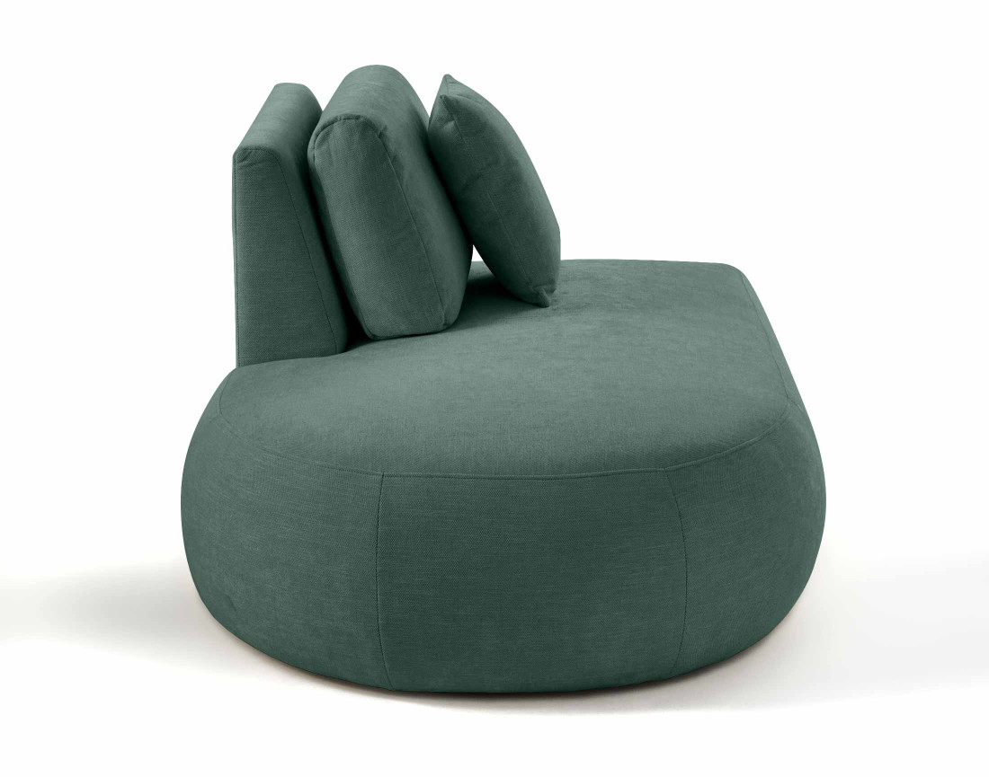 Module d'assise gauche en tissu texturé - Santorini