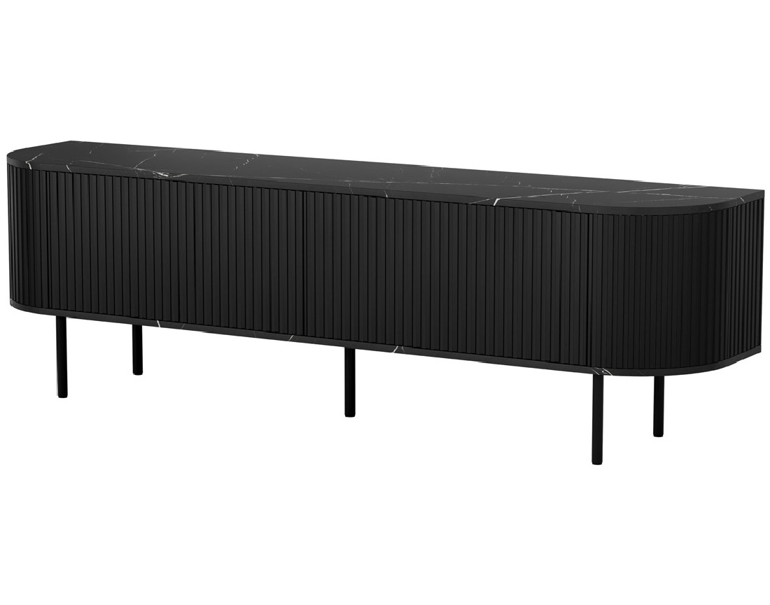 Meuble TV noir 180 cm Thio