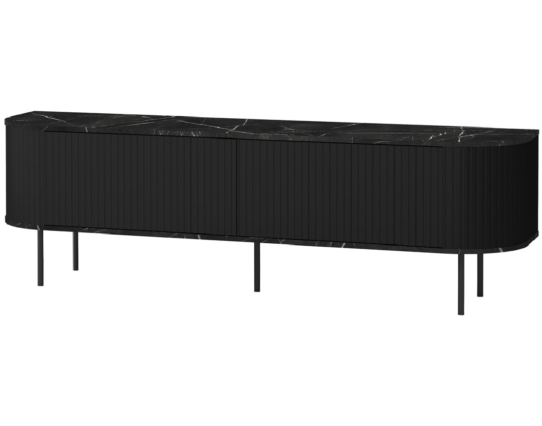 Meuble TV noir 180 cm Thio