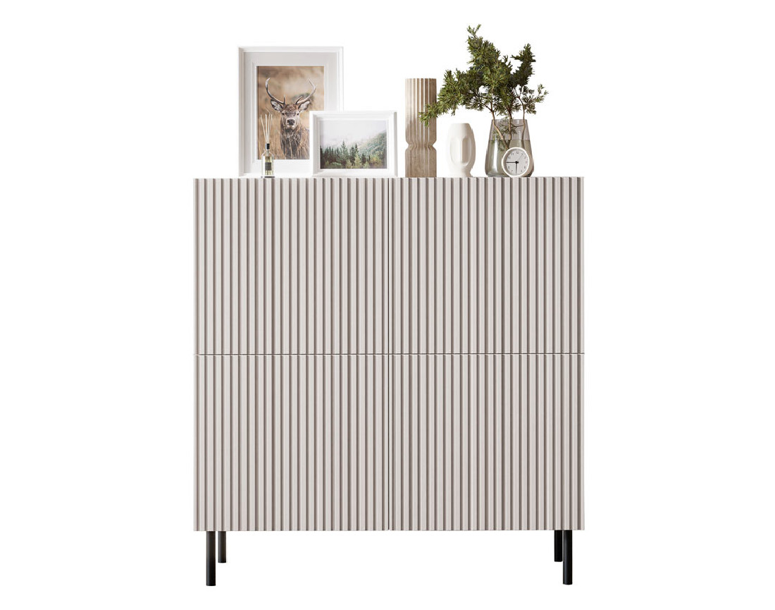 Buffet 2 portes écru 106 cm Timote