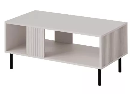 Table basse avec niche de rangement écru 92 cm Timote