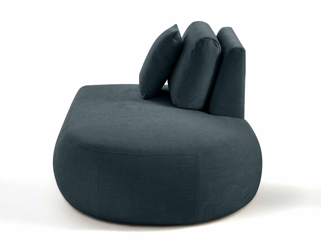 Module d'assise droit en tissu côtelé - Santorini