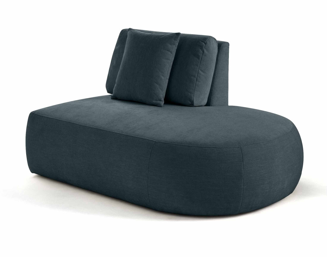 Module d'assise droit en tissu côtelé - Santorini