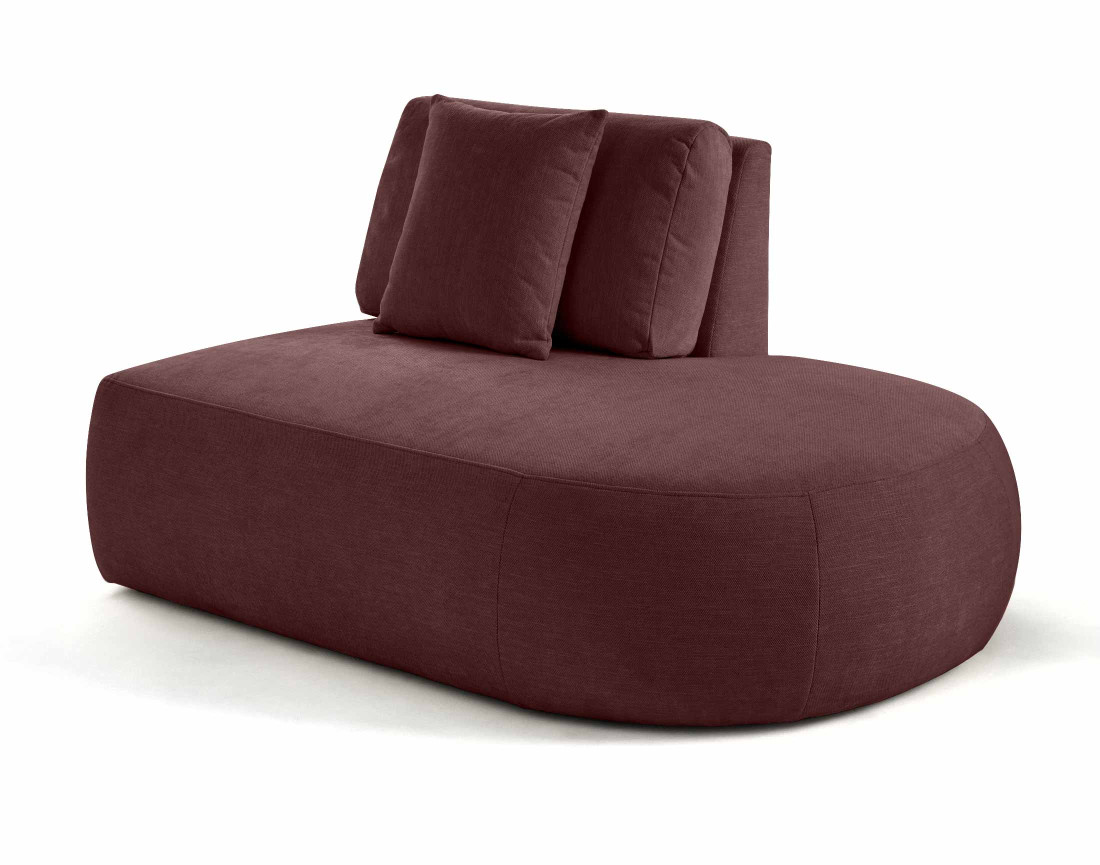 Module d'assise droit en tissu côtelé - Santorini