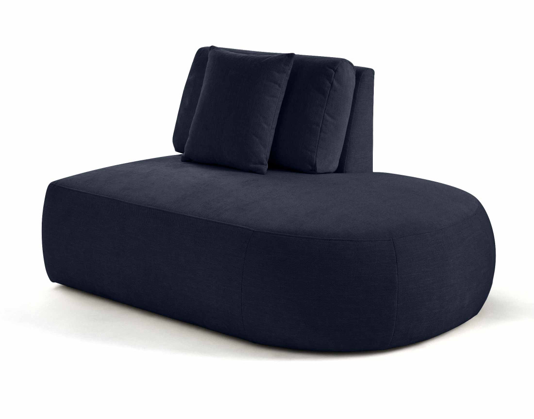 Module d'assise droit en tissu côtelé - Santorini