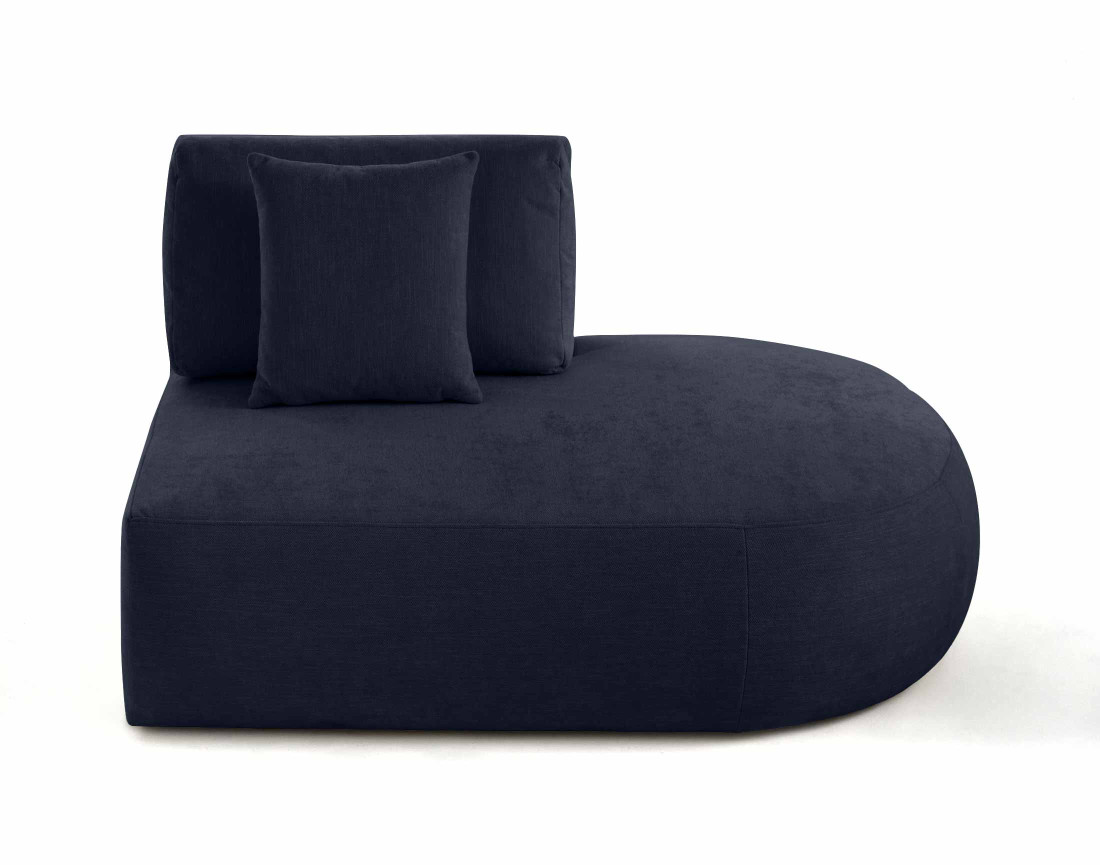 Module d'assise droit en tissu côtelé - Santorini