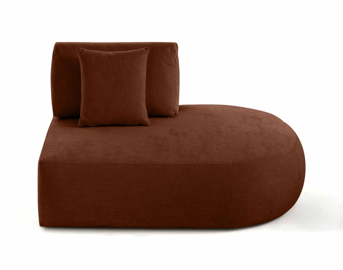 Module d'assise droit en tissu côtelé - Santorini