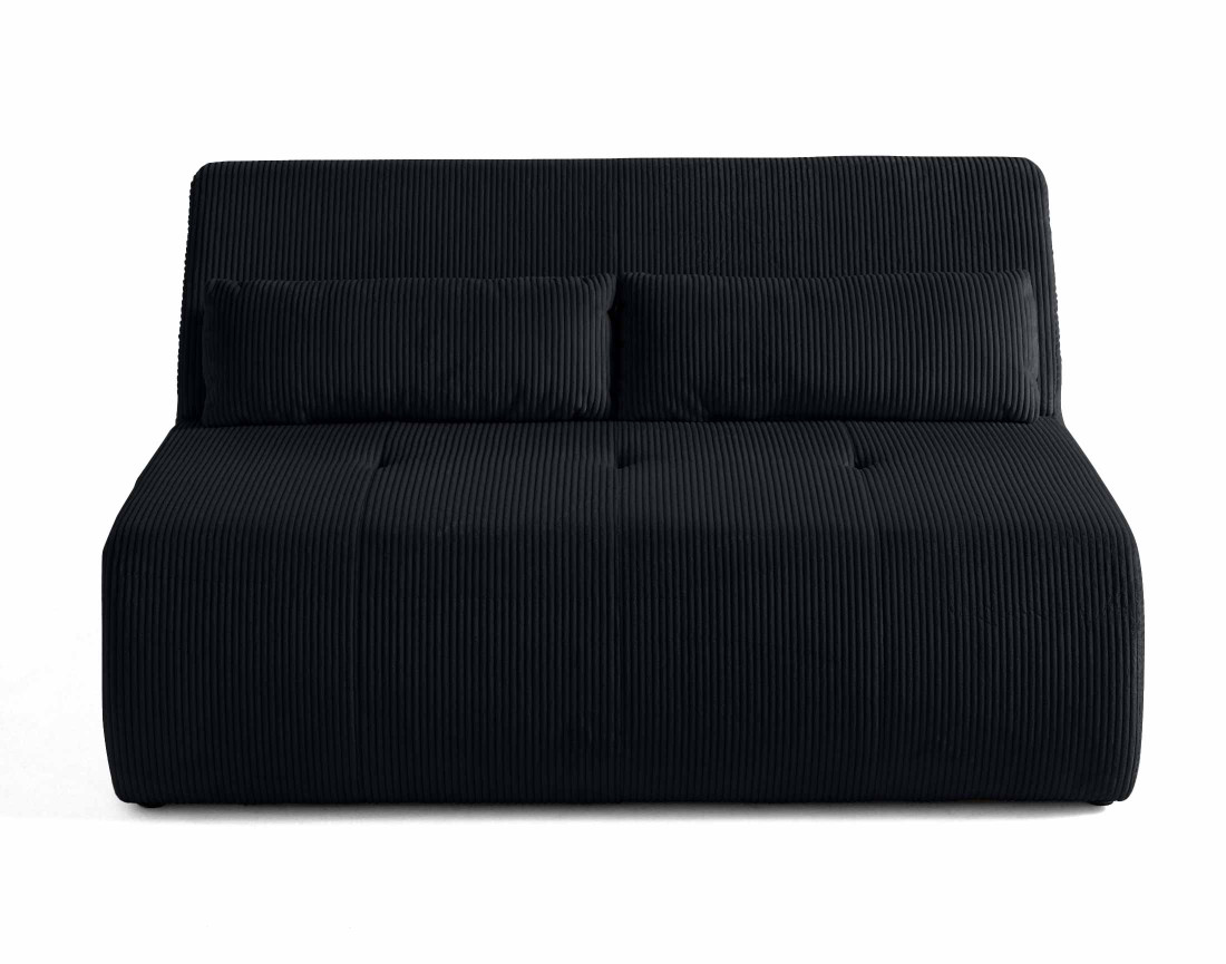 Canapé droit 2 places en velours côtelé Onyx Canapé droit 2 places en velours côtelé Onyx