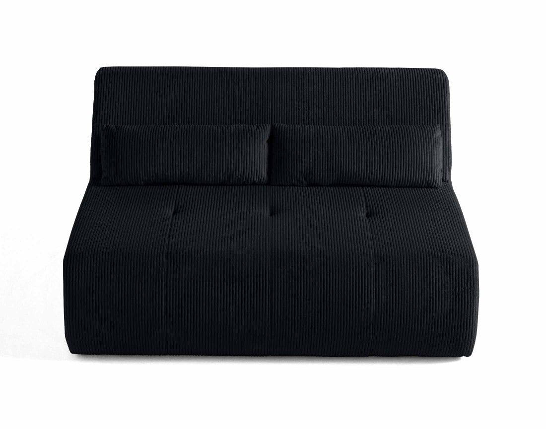 Canapé droit 2 places en velours côtelé Onyx Canapé droit 2 places en velours côtelé Onyx