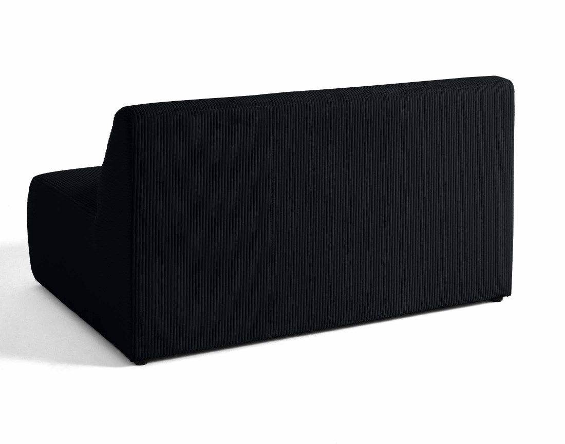 Canapé droit 2 places en velours côtelé Onyx Canapé droit 2 places en velours côtelé Onyx