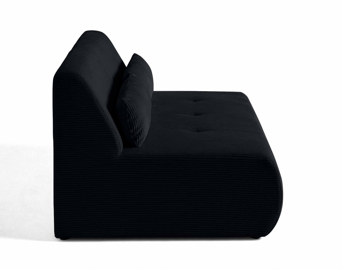 Canapé droit 2 places en velours côtelé Onyx Canapé droit 2 places en velours côtelé Onyx