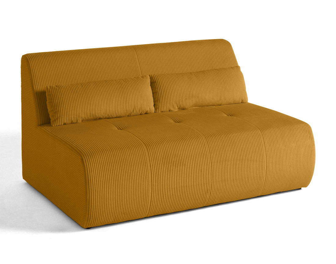 Canapé droit 2 places en velours côtelé Onyx