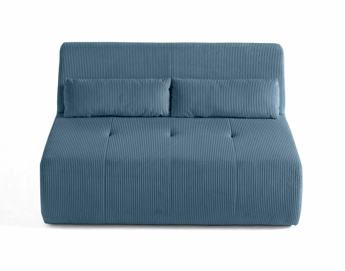 Canapé droit 2 places en velours côtelé Onyx