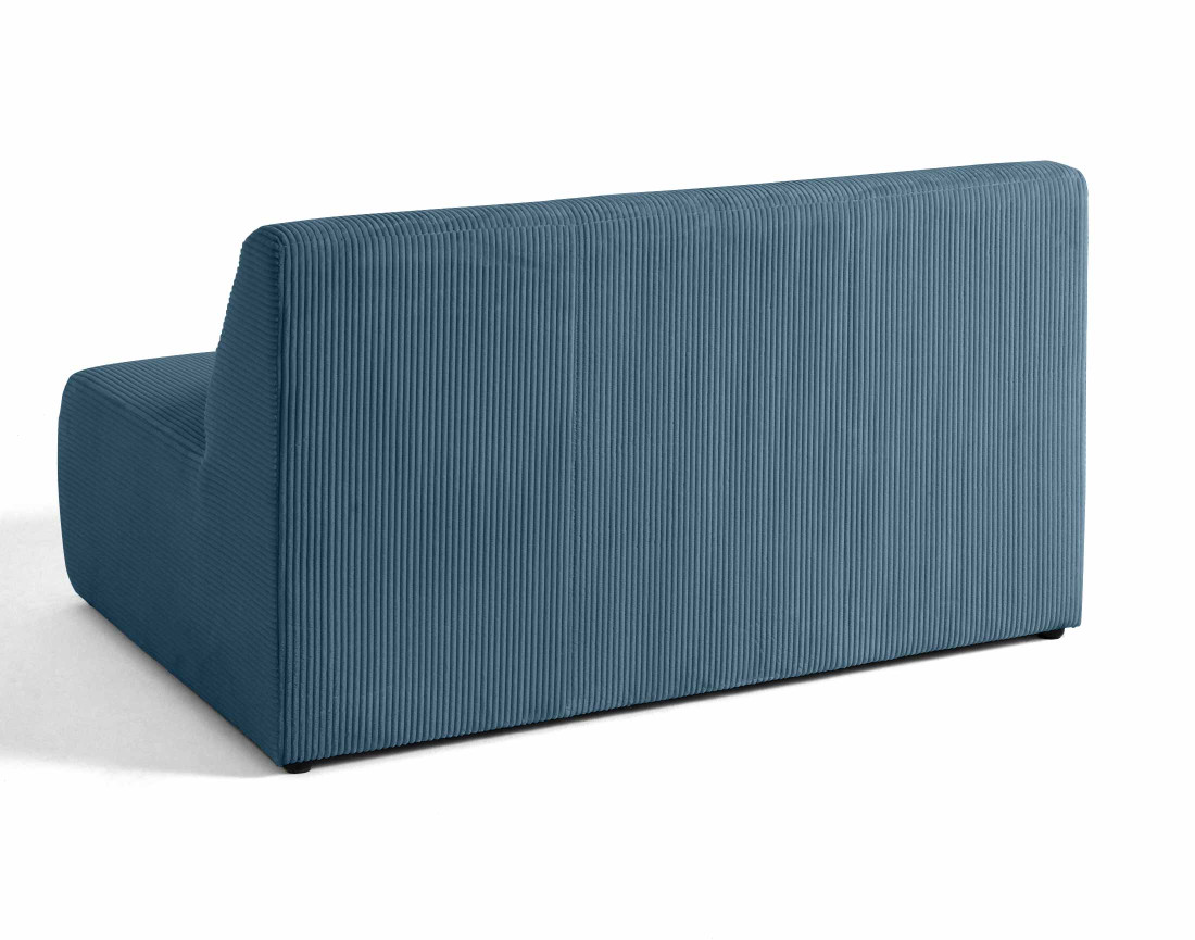 Canapé droit 2 places en velours côtelé Onyx