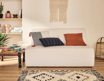 Canapé droit 2 places en...