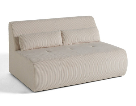 Canapé droit 2 places en velours côtelé Onyx