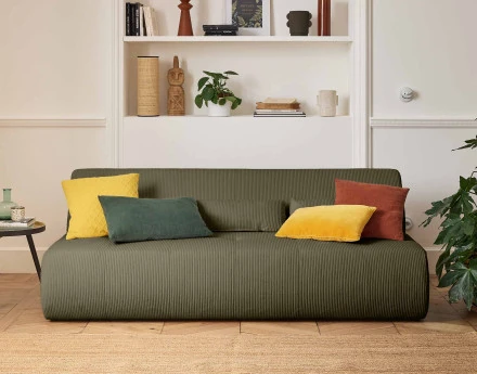 Canapé droit 3 places en...